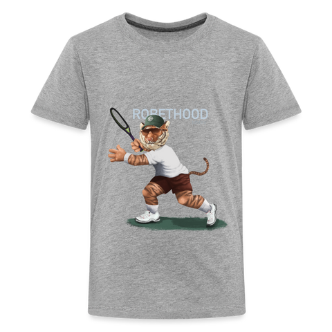 RH Kinder Premium T-Shirt Matchi Tennis - Grau meliert