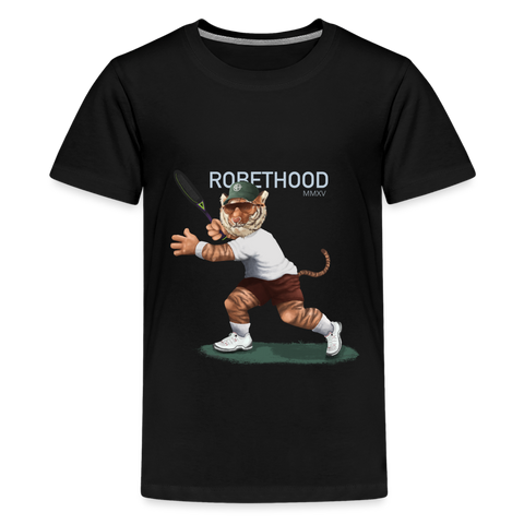 RH Kinder Premium T-Shirt Matchi Tennis - Schwarz