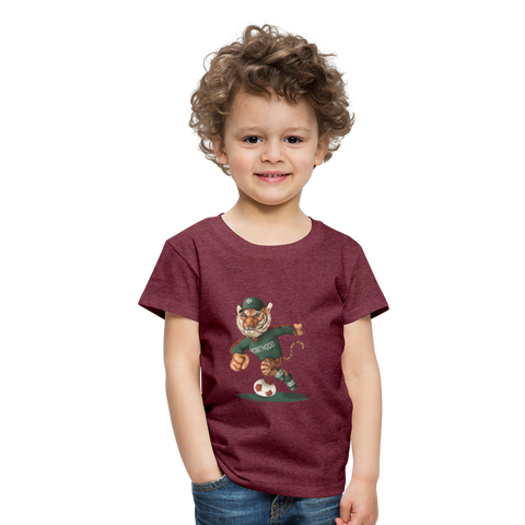 RH Kinder Premium T-Shirt mit Matchi - Bordeauxrot meliert