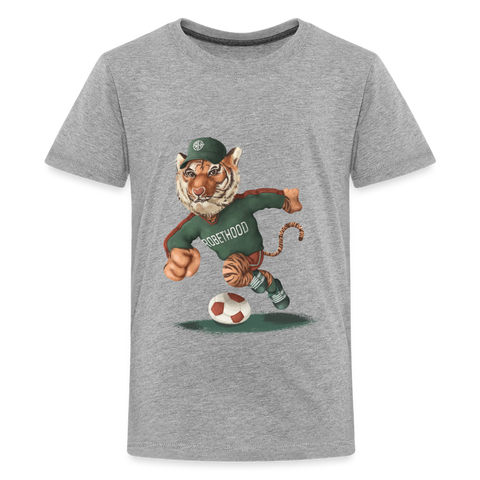 Teenager Unisex Premium T-Shirt mit Matchi - Grau meliert