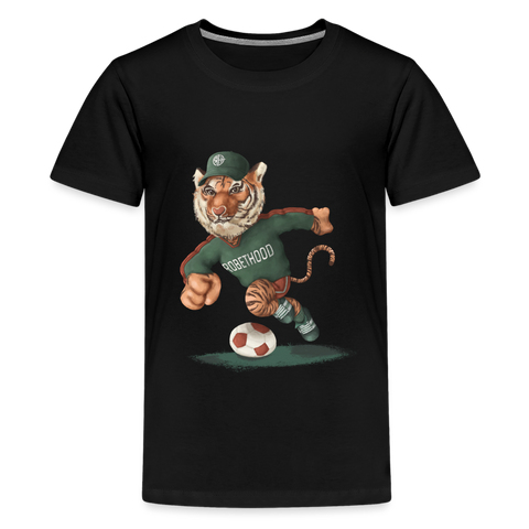Teenager Unisex Premium T-Shirt mit Matchi - Schwarz