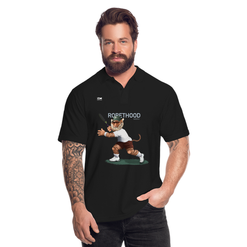 RH Männer Poloshirt DUNKEL Matchi Tennis - Schwarz