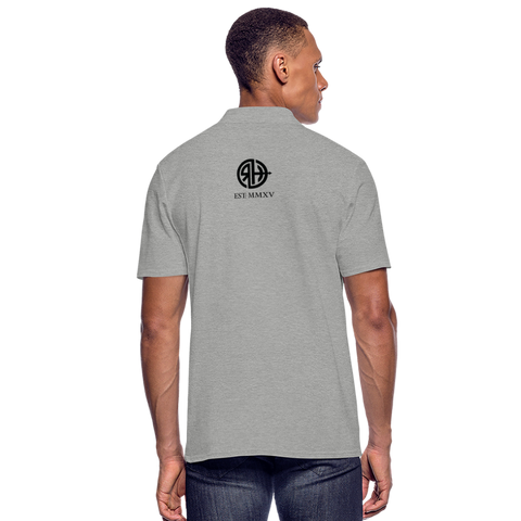 RH Männer Poloshirt mit Matchi - Grau meliert