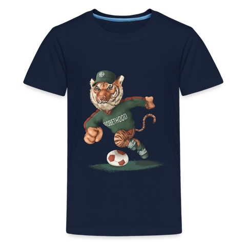 Teenager Unisex Premium T-Shirt mit Matchi - Navy