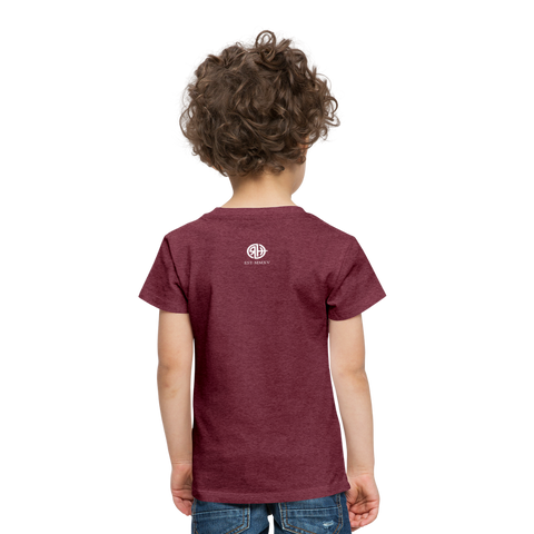 RH Kinder Premium T-Shirt mit Matchi - Bordeauxrot meliert