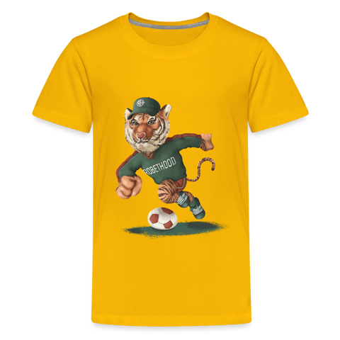 Teenager Unisex Premium T-Shirt mit Matchi - Sonnengelb