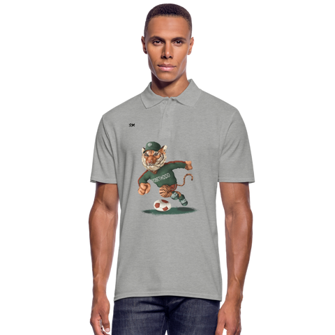 RH Männer Poloshirt mit Matchi - Grau meliert