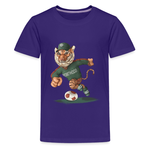 Teenager Unisex Premium T-Shirt mit Matchi - Lila
