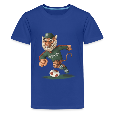 Teenager Unisex Premium T-Shirt mit Matchi - Königsblau