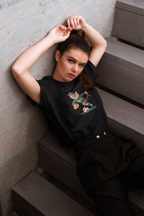 RH Frauen Bio-T-Shirt DUNKEL mit Matchi | Stanley & Stella