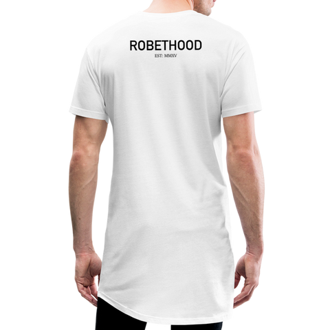 RH15a-s Männer, lässiges Urban Longshirt - Weiß