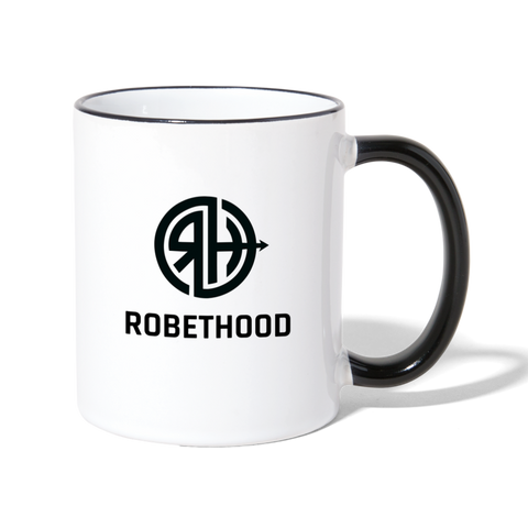 RH Logo Tasse zweifarbig, schwarz-weiß - Weiß/Schwarz