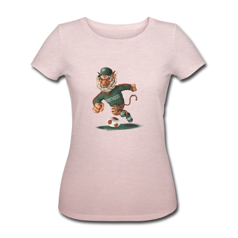 RH Frauen Bio-T-Shirt mit Matchi, tailliert | Stanley & Stella - Rosa-Creme meliert