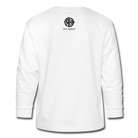 RH Teenager Langarmshirt mit Matchi | Fruit of the Loom - Weiß