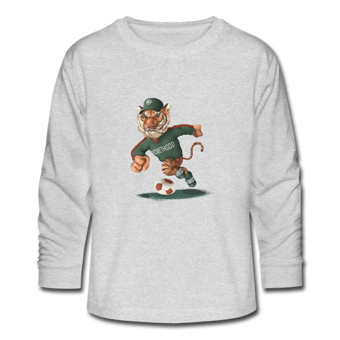 RH Teenager Langarmshirt mit Matchi | Fruit of the Loom - Grau meliert