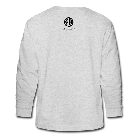 RH Teenager Langarmshirt mit Matchi | Fruit of the Loom - Grau meliert