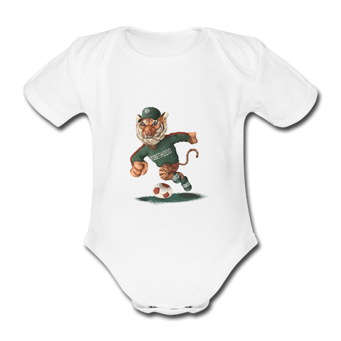 RH Baby Bio-Kurzarm-Body mit Matchi - Weiß