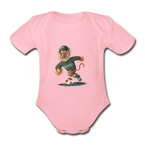 RH Baby Bio-Kurzarm-Body mit Matchi - Hellrosa
