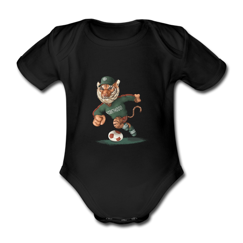 RH Baby Bio-Kurzarm-Body mit Matchi - Schwarz