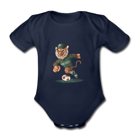 RH Baby Bio-Kurzarm-Body mit Matchi - Dunkelnavy