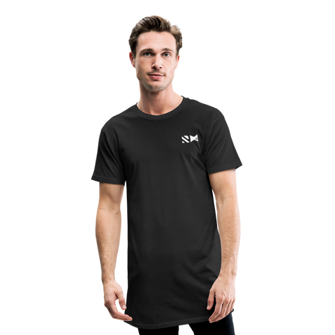 RH15a-s Männer, lässiges Urban Longshirt - Schwarz