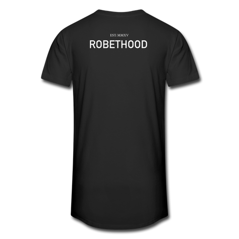 RH15a-s Männer, lässiges Urban Longshirt - Schwarz