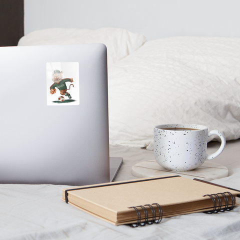 Sticker mit Matchi - Weiß glänzend