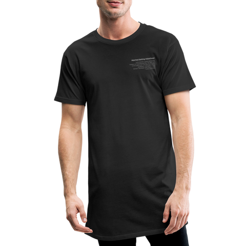 RH15w Männer, lässiges Urban Longshirt - Schwarz