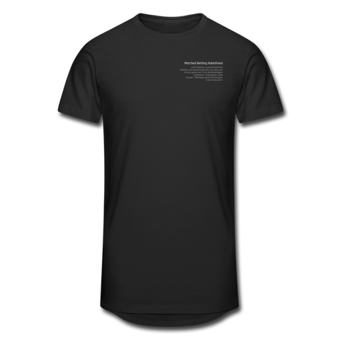 RH15w Männer, lässiges Urban Longshirt - Schwarz