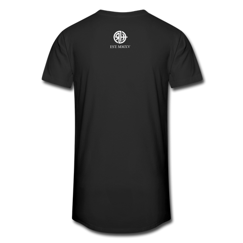 RH15w Männer, lässiges Urban Longshirt - Schwarz