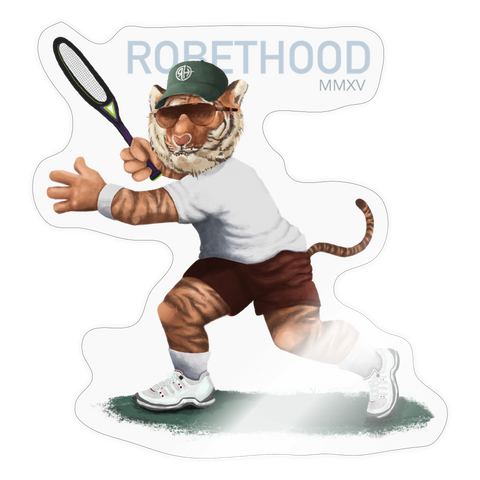 Sticker mit Matchi, Tennis - Transparent glänzend