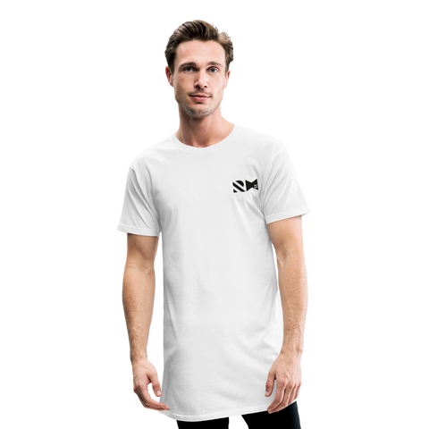 RH15a-s Männer, lässiges Urban Longshirt - Weiß