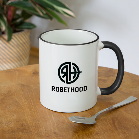 RH Logo Tasse zweifarbig, schwarz-weiß - Weiß/Schwarz