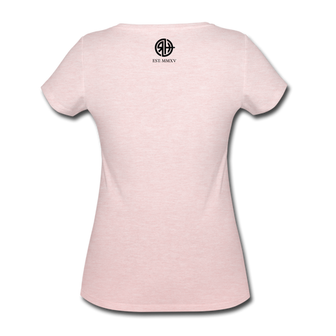 RH Frauen Bio-T-Shirt mit Matchi, tailliert | Stanley & Stella - Rosa-Creme meliert