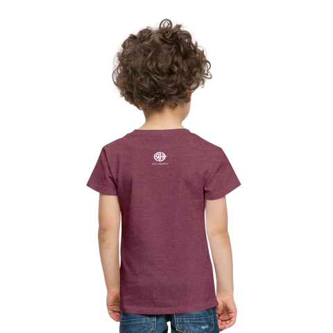 RH Kinder Premium T-Shirt mit Matchi - Bordeauxrot meliert