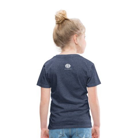 RH Kinder Premium T-Shirt mit Matchi - Blau meliert