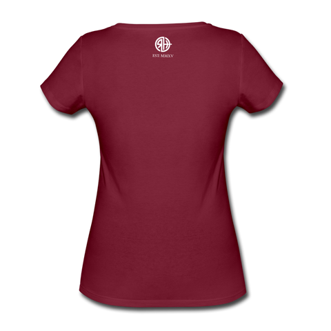 RH Frauen Bio-T-Shirt DUNKEL mit Matchi | Stanley & Stella - Burgunderrot