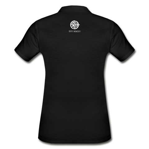RH Frauen Polo Shirt DUNKEL mit Matchi - Schwarz