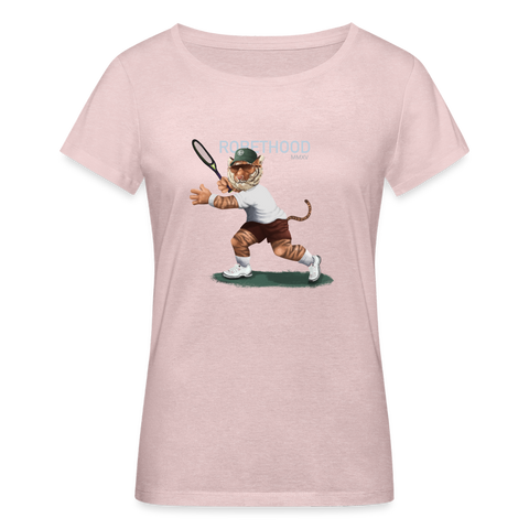 RH Frauen Bio-T-Shirt HELL Matchi Tennis | Stanley & Stella - Rosa-Creme meliert